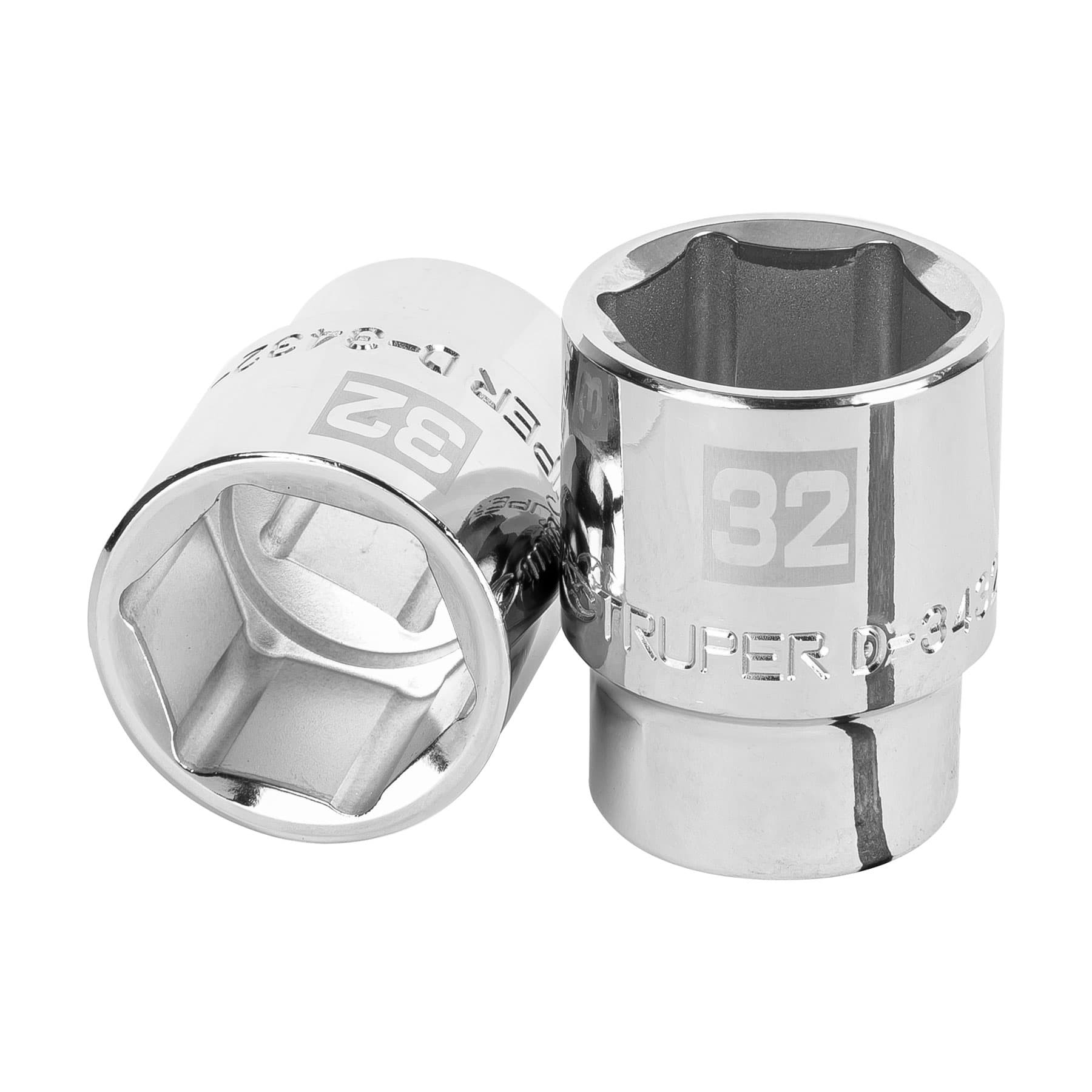 Dado de 32 mm, 6 puntas, cuadro 3/4", TRUPER