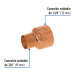 Reducción campana de cobre 1-1/4 x 3/4", FOSET