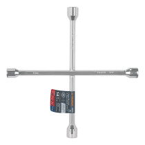 Llave de cruz 14" pulida y cromada, TRUPER