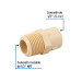 Conector macho de CPVC 1/2", FOSET