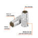 Dado de 9/32", 12 puntas, cuadro 1/4", TRUPER