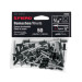 Bolsa c/50 remaches 3/16"x1/4" negros de aluminio, ala 3/8"