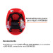 Casco de seguridad ventilado, ajuste de matraca, rojo