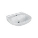 Lavabo de porcelana con rebosadero, blanco, FOSET