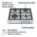 Parrilla gas empotrable 60cm, 4 quem, acero inox, RIVIERA