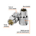 Dado de 9 mm, 6 puntas, cuadro 3/8", TRUPER