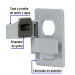 Placa tipo FS, con cubierta, doble, sobreponer, VOLTECK