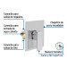 Monomando para regadera sin desviador, cromo, FOSET KUBO