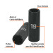 Dado largo cuadro 1/2" de impacto 6 puntas de 19 mm, TRUPER