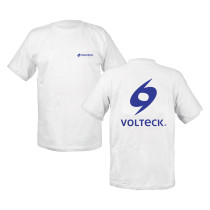 Playera blanca estampada 100% algodón, Volteck
