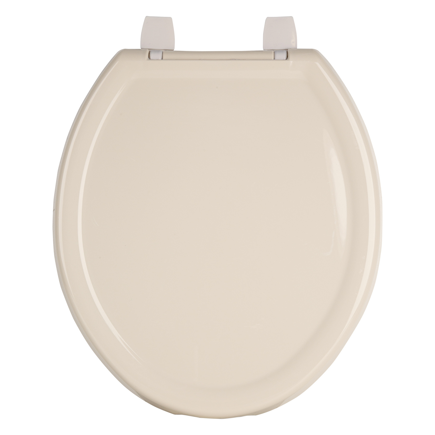 Asiento redondo ligero para WC, abierto, hueso, BASIC