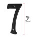 Número 7 de latón sólido 4", negro, HERMEX