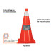 Cono de precaución de 70 cm de PVC con reflejante, TRUPER