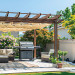 Toldo sombra 80%, raschel beige, 4m x 3m, FIERO