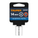 Dado de 14 mm, 6 puntas, cuadro 1/4", TRUPER