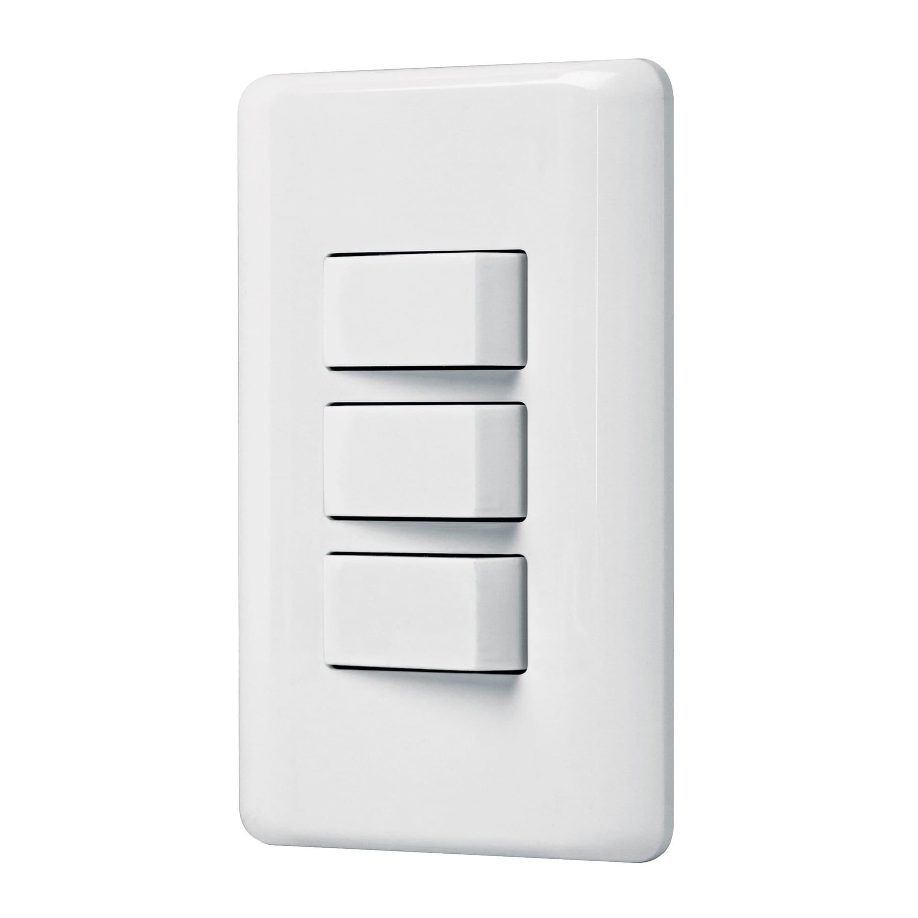 Placa armada con 3 interruptores sencillos, VOLTECK BASIC