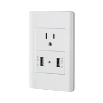 Placa armada blanca contacto y 2 puertos USB 1.5 mód, Lisboa