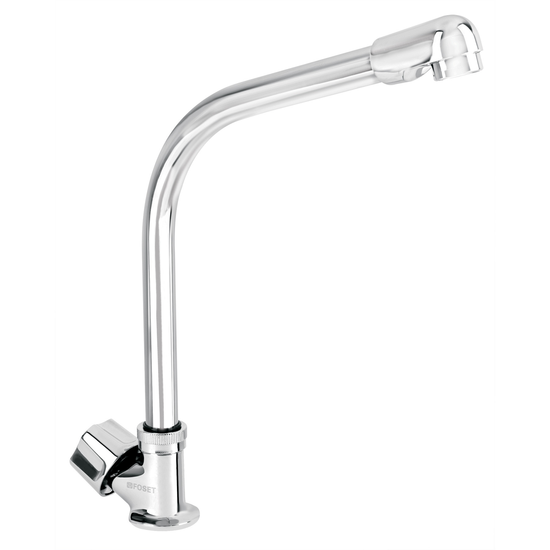 Llave individual fregadero, cuello cobra, hexagonal, BASIC