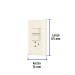 Placa armada 2 interruptores y contacto, marfil, BASIC