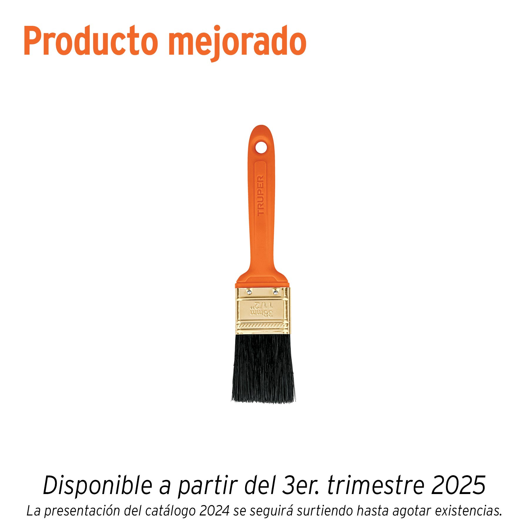 Brocha profesional de 1-1/2" con mango de plástico, TRUPER