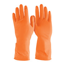 Guantes de látex para limpieza, color naranja