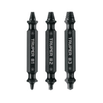 Blíster con 3 puntas extractoras de tornillos, TRUPER