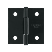 Bisagra cuadrada 2", negro mate, cabeza plana, BASIC