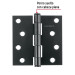 Bisagra cuadrada 4", negro mate, cabeza plana, HERMEX