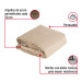 Toldo sombra 80%, raschel beige, 6m x 4m, FIERO