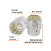 Dado de 1-7/16", 12 puntas, cuadro 3/4", TRUPER