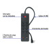 Multicontacto 8 entradas, 2 USB A + 2 USB C, negro, VOLTECK