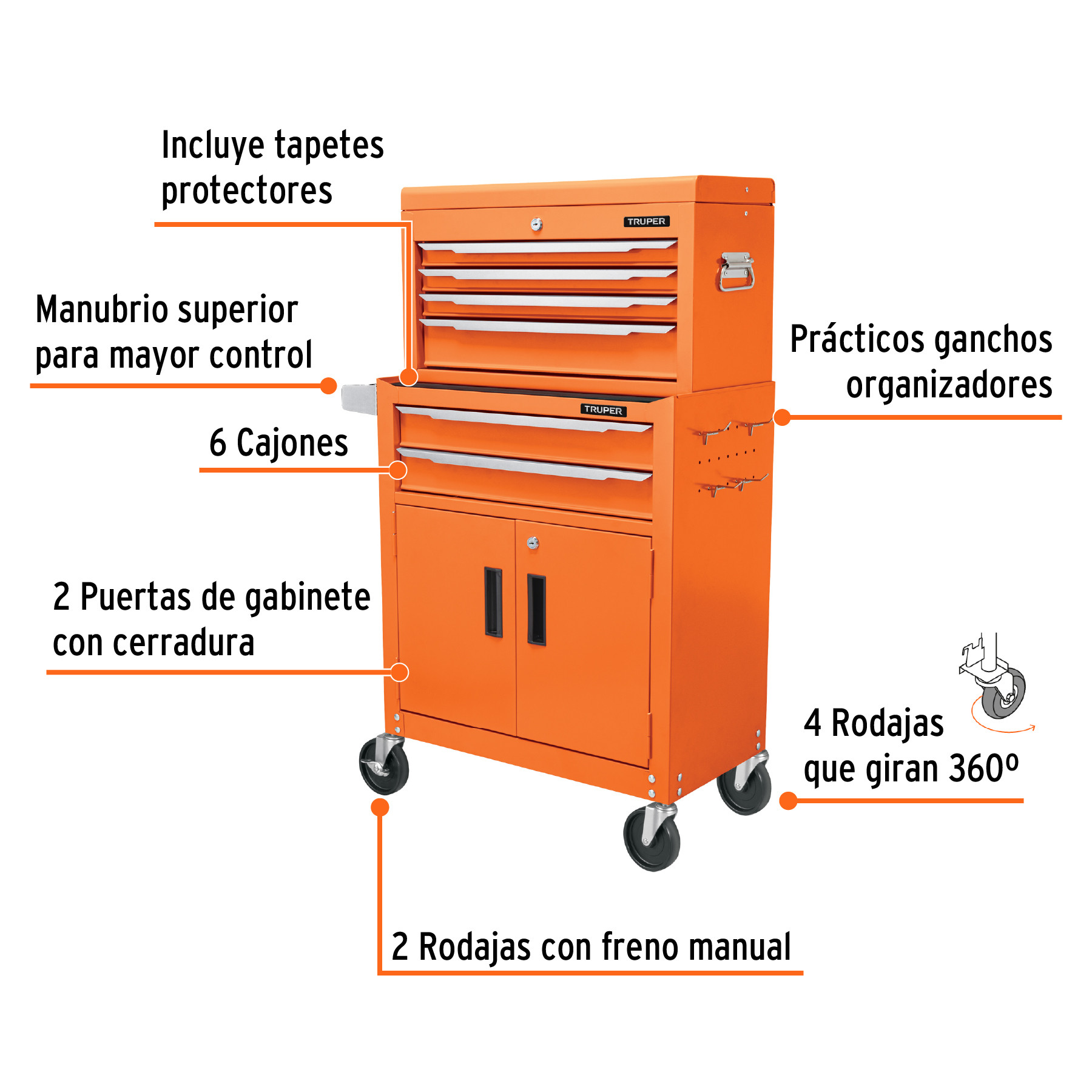 Gabinete Met lico M vil 6 Cajones 2 Compartimentos Truper Gabinetes gabinete-met-lico-m-vil-6-cajones-2-compartimentos-truper-gabinetes