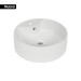 Lavabo de porcelana de sobreponer redondo, blanco, FOSET