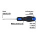 Desarmador de cruz 3/16" x 3" mango Comfort Grip, PRETUL