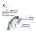 Luminario suburbano ABS con foco LED 30W 6500K sensor de luz