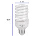 Lámpara espiral mini T2 25 W luz de día en blíster, VOLTECK