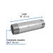Niple de acero galvanizado 2 x 10", FOSET