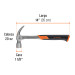 Martillo forjado 20 oz uña curva, mango con neopreno, EXPERT