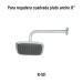 Regadera cuadrada 8", ABS, sin brazo, cromo, AERO
