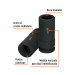 Dado largo de impacto de 1", 6 puntas, cuadro 3/4", TRUPER