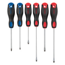 Juego de 6 desarmadores mango Comfort Grip, PRETUL