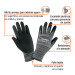 Guantes de nylon recubiertos de nitrilo arenoso, XG, TRUPER