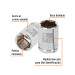 Dado de 9/16", 6 puntas, cuadro 3/8", TRUPER