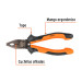Pinza para electricista 6" alta palanca, Comfort Grip,EXPERT