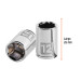 Dado de 12 mm, 6 puntas, cuadro 1/4", TRUPER