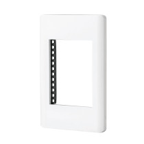 Placa blanca de 1 ventana 3 módulos, línea Lisboa, VOLTECK