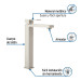 Monomando alto para lavabo, satín, FOSET KUBO