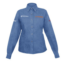 Camisa de mezclilla manga larga para mujer, EG, TRUPER