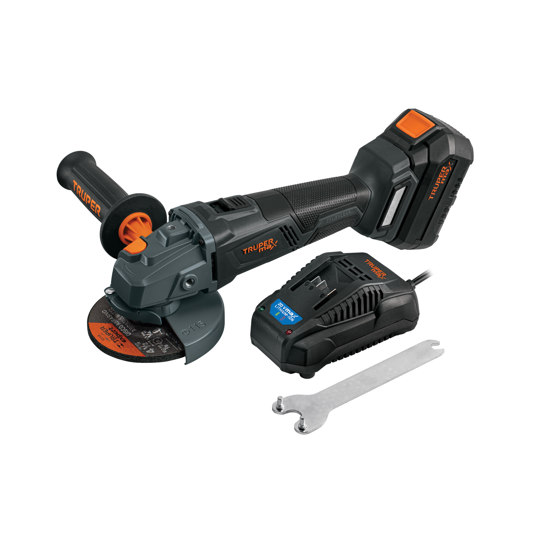 Esmeriladora 4-1/2", 20V, 1 batería 4Ah, MAX