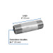 Niple de acero galvanizado 1" x 4", FOSET